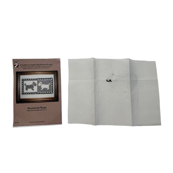 Blackwork Dogs Cross Stitch Design Kit X-Calibre Counted Blackwork Design *READ* - Picture 3 of 3